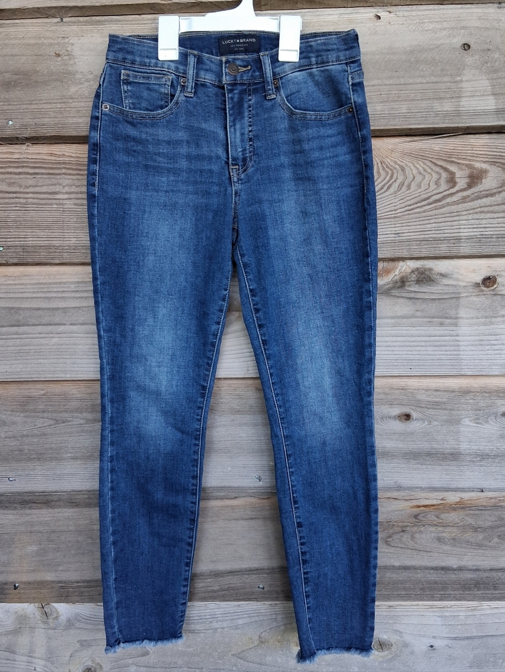 Lucky Brand Mid Rise Skinny Ava Raw Hem Jeans